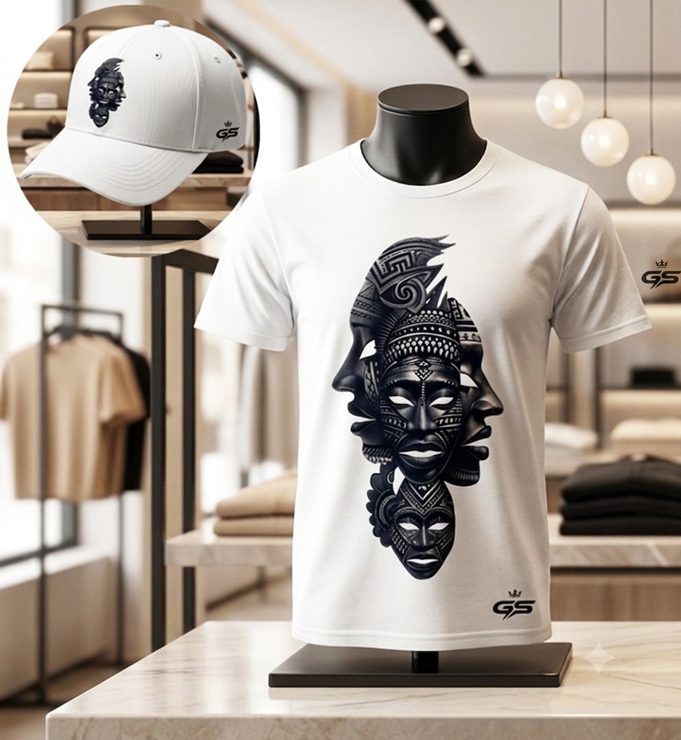 Tshirt-African-Soul Blanc-GoldenStreet