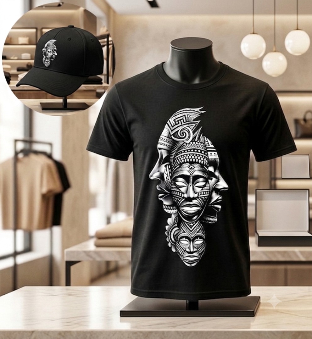 Tshirt et Casquette African Soul Noir