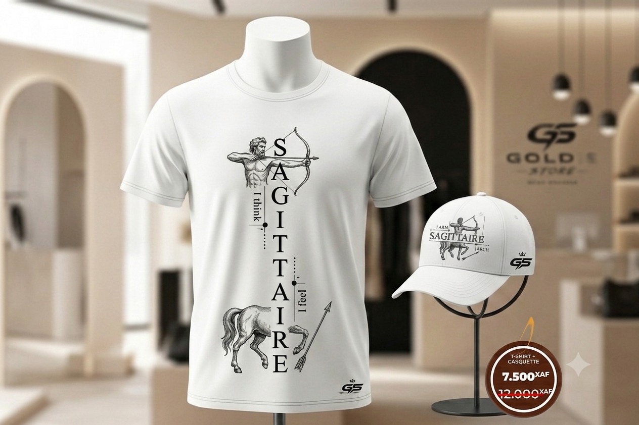 Tshirt et Casquette Sagitaire Blanc